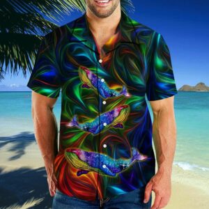 Whale Hippie Colorful Unique Design Hawaiian Shirt  - Thelegend59