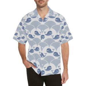 Whale Pattern Men'S All Over Print Hawaiian Shirt  - Thelegend59