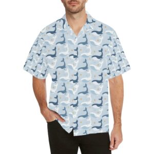 Whale Print Design Hawaiian Shirt  - Thelegend59