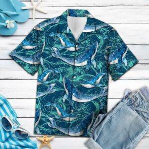 Whale Waves Hawaiian Shirt  - Thelegend59