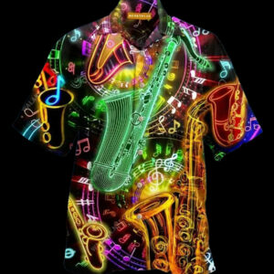 When Words Fail Saxophone Speaks Colorful Nice Design Hawaiian Shirt  - Thelegend59