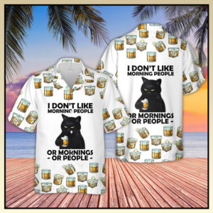 Whiskey Cat Hawaiian Shirt  - Thelegend59