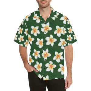White Plumeria Pattern Print Design Pm0 Hawaiian Shirt  - Thelegend59