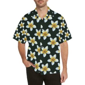 White Plumeria Pattern Print Design Pm2 Hawaiian Shirt  - Thelegend59