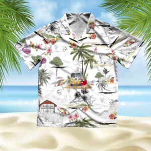 White Shepherd Hawaiian Shirt Hawaii Beach Retro  - Thelegend59