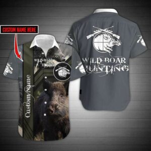 Wild Boar Hunter Custom Name Aloha Hawaiian Shirts  - Thelegend59