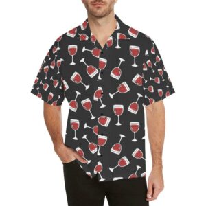 Wine Glass Print Design Hawaiian Shirt  - Thelegend59