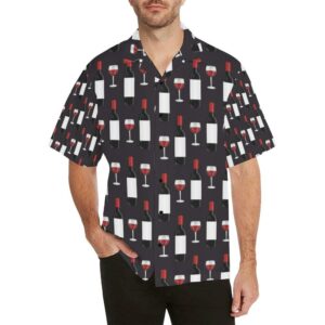 Wine Print Design Hawaiian Shirt  - Thelegend59