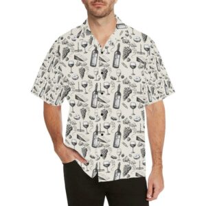 Wine Themed Print Design Hawaiian Shirt  - Thelegend59