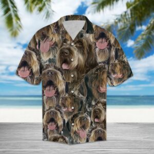 Wirehaired Pointing Griffon Tan Best Design Hawaiian Shirt  - Thelegend59