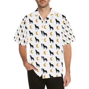 Wolf Moon Print Design Hawaiian Shirt  - Thelegend59