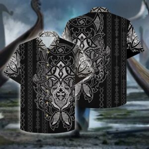Wolf Pattern Hawaiian Shirt  - Thelegend59