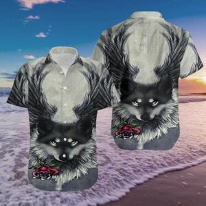 Wolf Rose Hawaiian Shirt  - Thelegend59