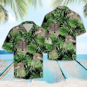 Wolf Summer Vibe Tropical Hawaiian Aloha Hawaiian Shirtss  - Thelegend59