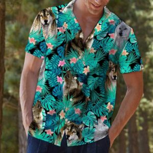 Wolf Tropical Green Unique Design Hawaiian Shirt  - Thelegend59