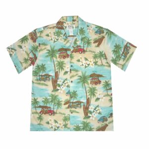 Woody Car Hawaiian Graphic Print Short Sleeve  - Thelegend59