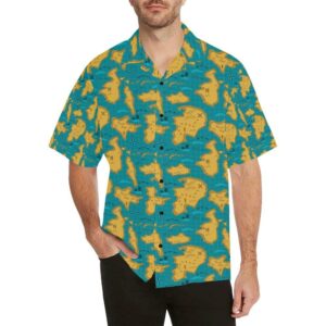 World Map Print Design Hawaiian Shirt  - Thelegend59