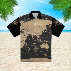 World Map Vintage Hawaiian Shirt  - Thelegend59