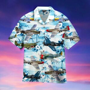 World War 2 American Aircrafts Hawaiian Shirt  - Thelegend59