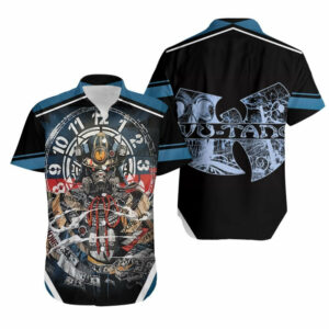 Wu Tang Clan Dragon 76 Time Is Money Legend Rapper Hip Hop For Fan Hawaiian Graphic Print Short Sleeve  - Thelegend59