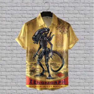 Xenomorph Match Hawaiian Shirt  - Thelegend59