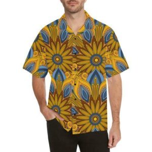 Yellow Mandala Hindu Hawaiian Shirt  - Thelegend59