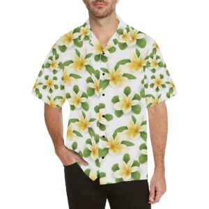 Yellow Plumeria Pattern Print Design Pm2 Hawaiian Shirt  - Thelegend59