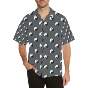 Yin Yang Print Design Hawaiian Shirt  - Thelegend59