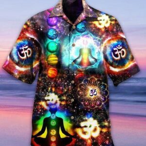 Yoga Meditate Love Om Unisex Hawaiian Aloha Hawaiian Shirtss  - Thelegend59
