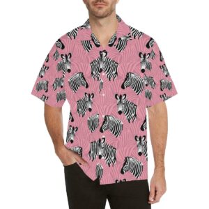 Zebra Head Pattern Men'S All Over Print Hawaiian Shirt  - Thelegend59