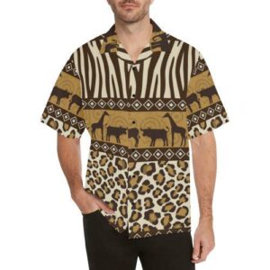 Zebra Leopard Skin Safari Hawaiian Shirt  - Thelegend59