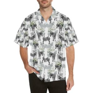 Zebra Pattern Men'S All Over Print Hawaiian Shirt  - Thelegend59