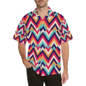Zigzag Chevron Pattern Background Men'S All Over Print Hawaiian Shirt  - Thelegend59