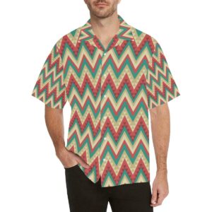 Zigzag Chevron Pattern Men'S All Over Print Hawaiian Shirt  - Thelegend59