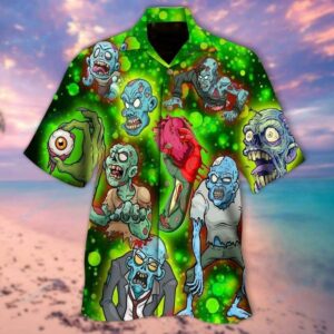 Zombies Eat Brains Hawaiian Shirt  - Thelegend59