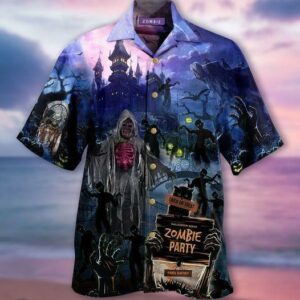 Zombiehawaiian Shirts Party Halloween Hawaiian Shirt - Unihawaiian Shirtsex - Adult -  - Thelegend59